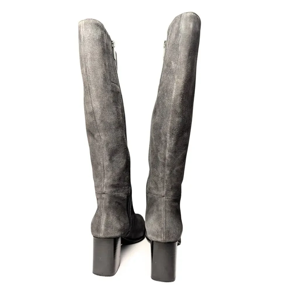 Aquatalia Gray Suede Knee-High Boots – Size 5M